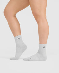 Mid Crew Socks 5 Pack | Grey/White/Black