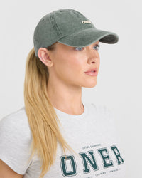 Vintage Wash Baseball Cap | Racing Green