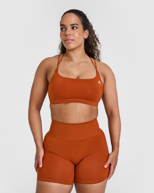 Oner Modal Everyday Cross Over Bralette | Warm Copper