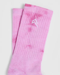 Tie Dye Socks 3 Pack | Power Pink/Black/Pump Green