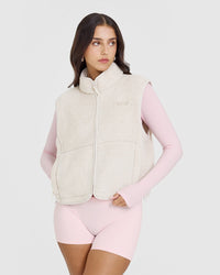 Zip Through Fleece Gilet | Sand