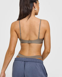 Silhouette Crossover Bralette | Moss Brown