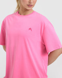 Classic Oversized Lightweight T-Shirt | Peony Pink