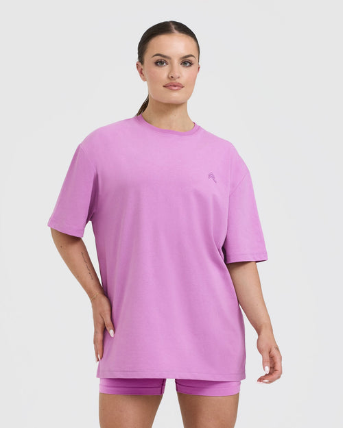 Oner Modal Classic Oversized Lightweight T-Shirt | Orchid Purple