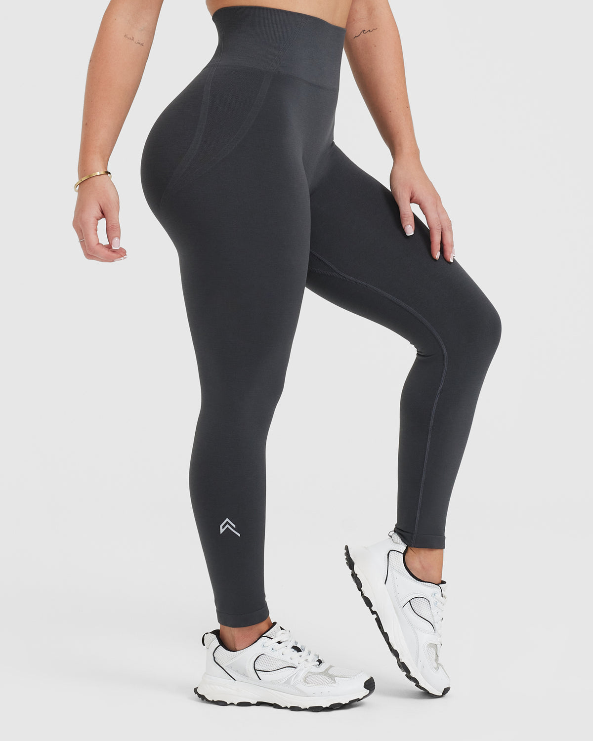 Seamless Gym Leggings High Waisted - Coal