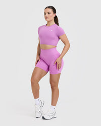 Go To Seamless Fitted Crop Top | Orchid Purple