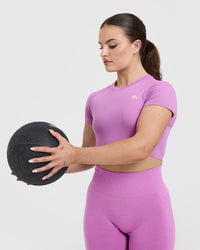 Go To Seamless Fitted Crop Top | Orchid Purple