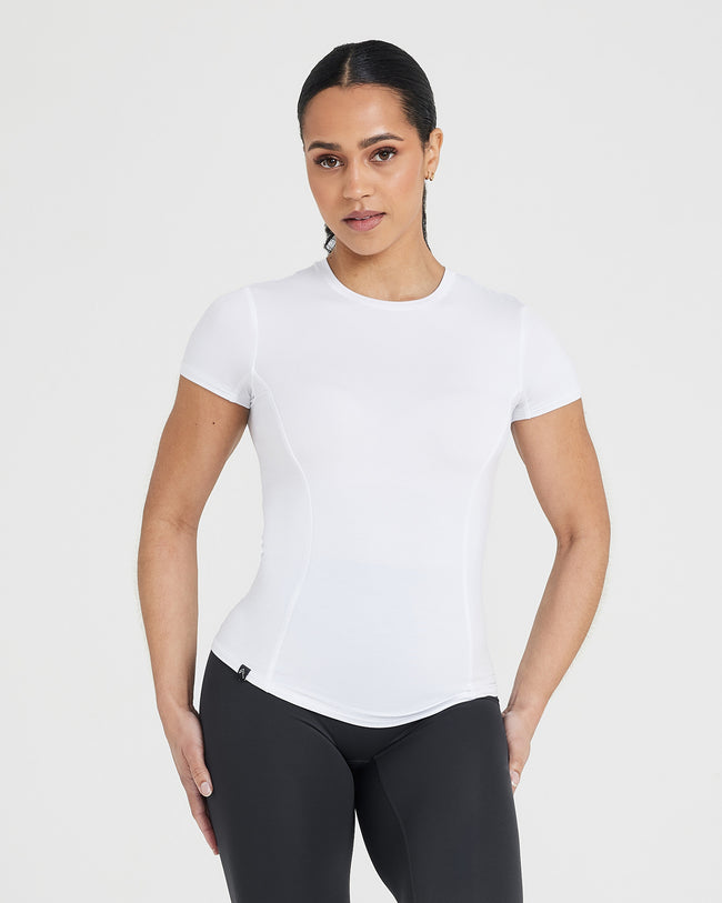 womens soft white t shirt