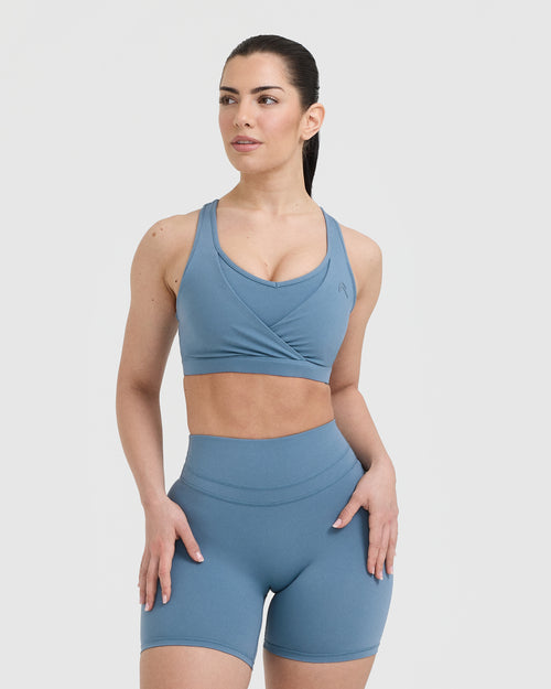 Oner Modal Unified Layered Sports Bra | Moonstone Blue