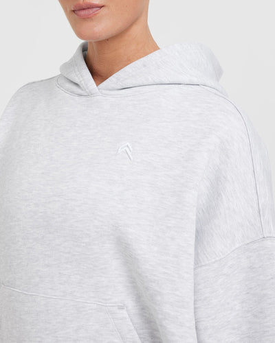 All Day Oversized Hoodie Light Grey Marl