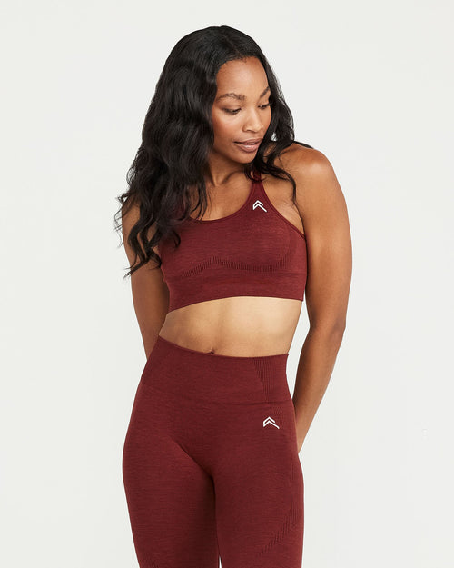 Oner Modal Classic Seamless Sports Bra | Rosewood Marl