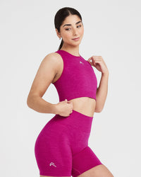 Classic Seamless 2.0 Crop Top | Fuchsia Marl