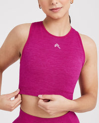 Classic Seamless 2.0 Crop Top | Fuchsia Marl