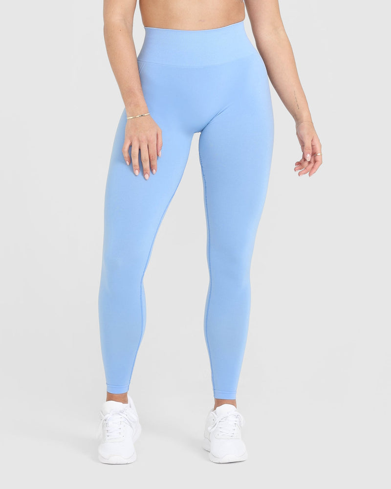Shop Generic (Blue)New Women Solid Color Calf-Length Leggings