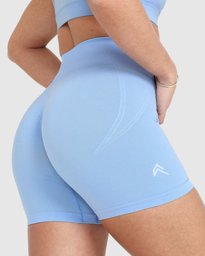 Powdered Blue Seamless Shorts Women's