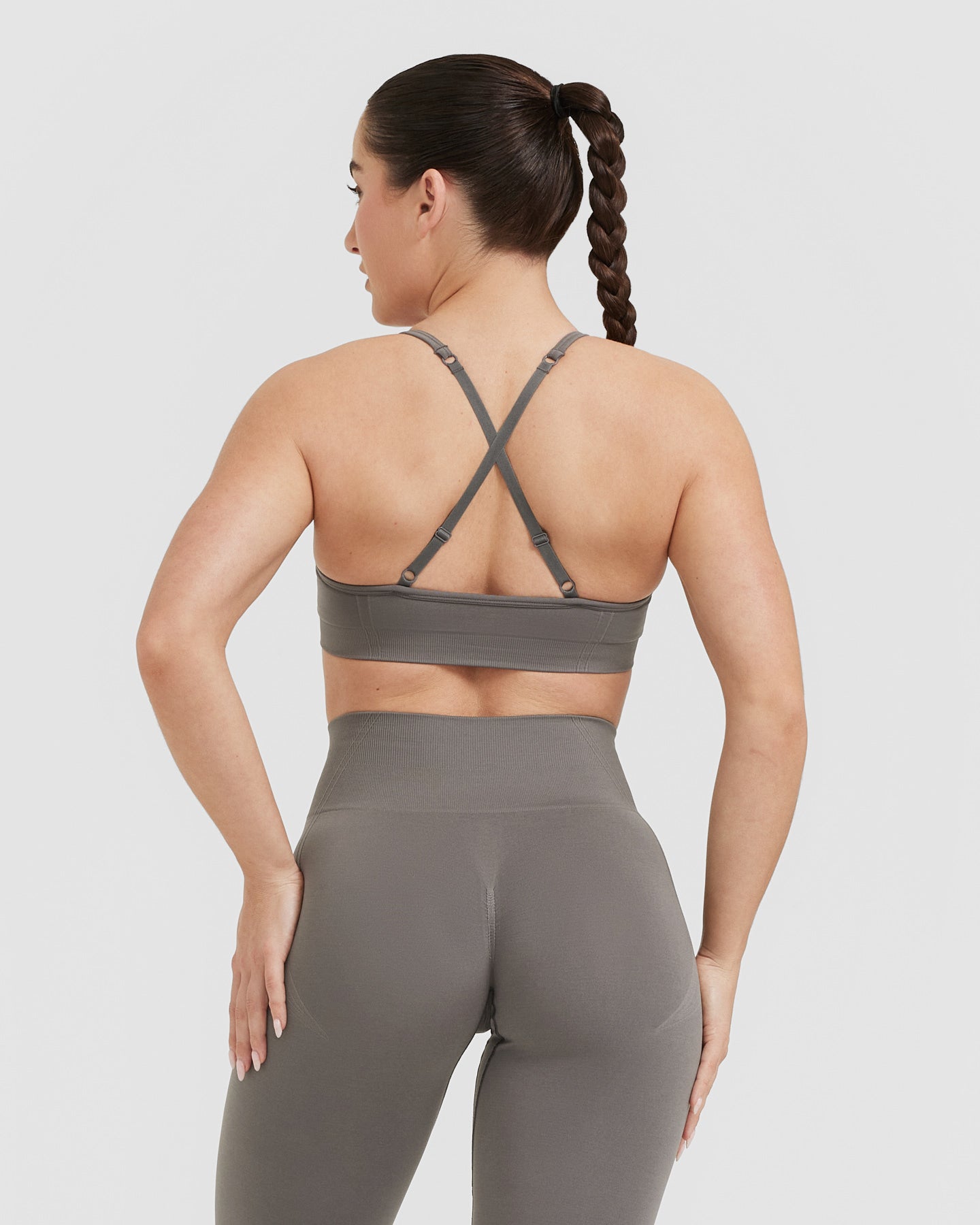 HIIT high shine bralette in gray