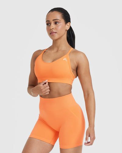 Gymshark High Support Sports Bra size Small Apricot Orange Racer back