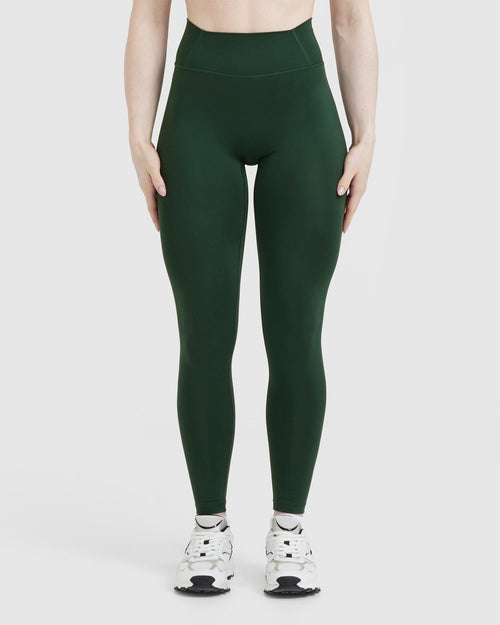 UUE 26Inseam Olive Green Running leggings, High waisted spandex